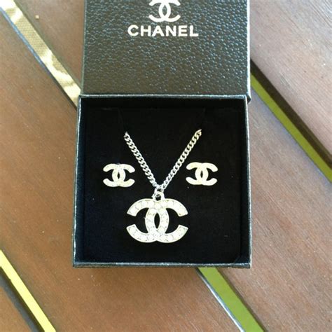 chanel earrings and necklace set price|chanel necklace price list.